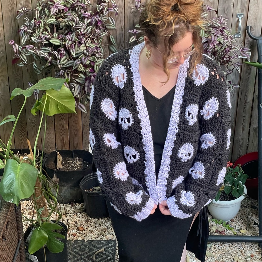 HANN’S MADE skull cardigan